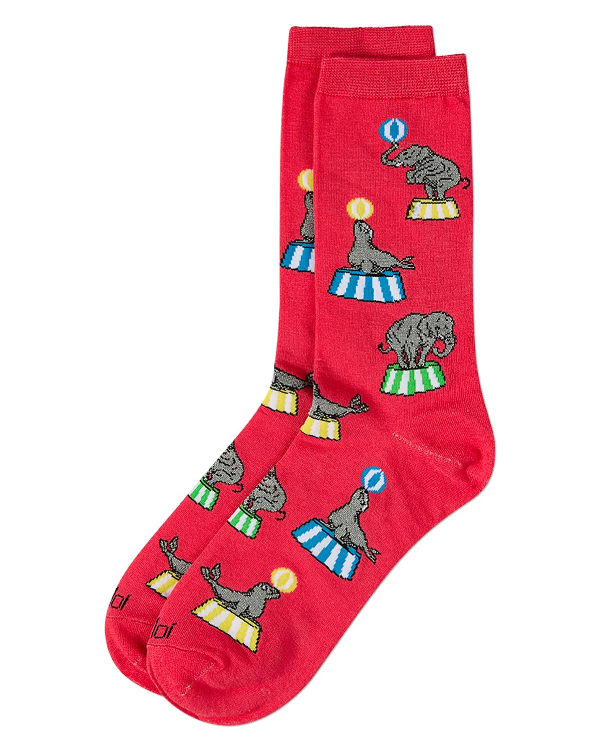 Women's "Circus Fun" Rayon Blend Novelty Crew Sock sold by MeMoi product image thumbnail 3