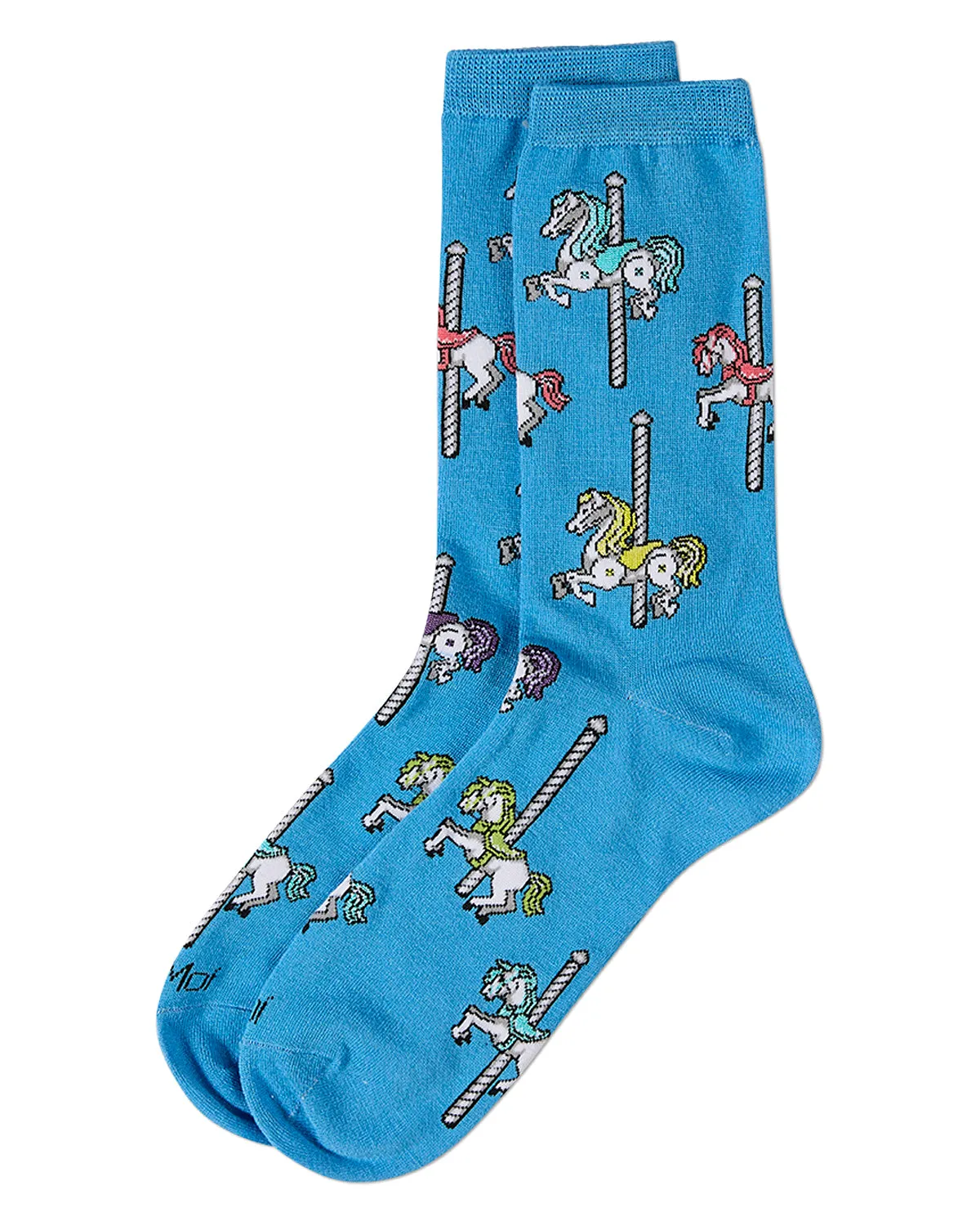 Women's Carousel-Themed Rayon Blend Novelty Crew Sock sold by MeMoi product image thumbnail 3