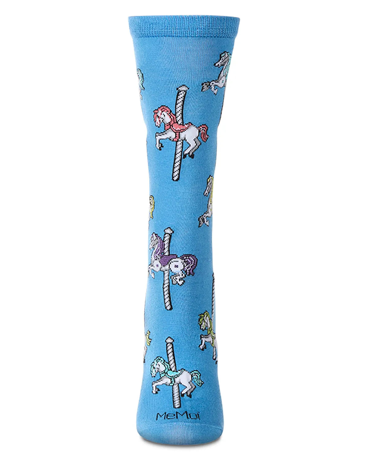 Women's Carousel-Themed Rayon Blend Novelty Crew Sock sold by MeMoi product image thumbnail 2