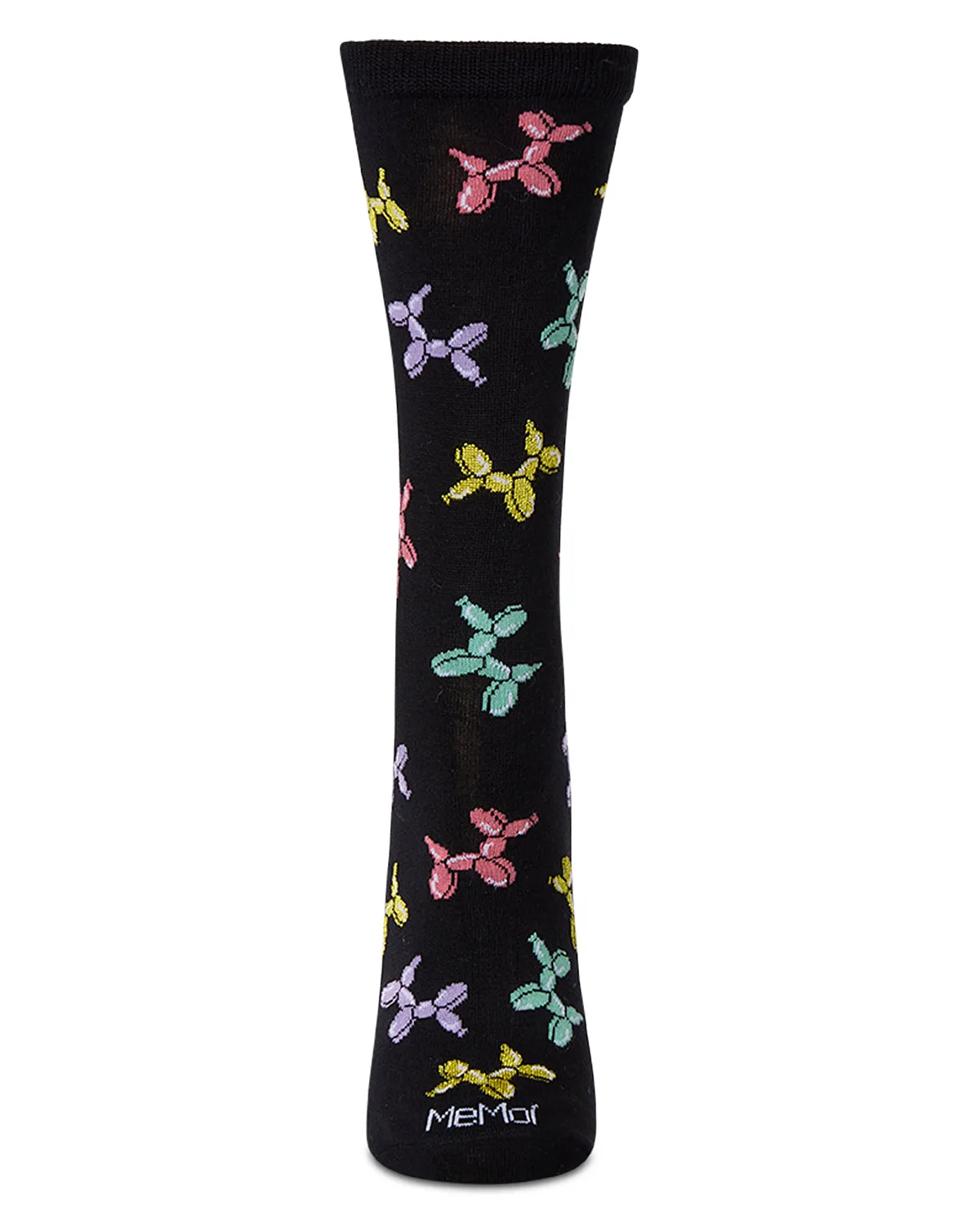 Women's "Balloon Animals" Rayon Blend Novelty Crew Sock sold by MeMoi product image thumbnail 2