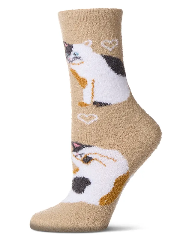 Women's Cat Themed SuperSoft Cozy Crew Sock sold by MeMoi