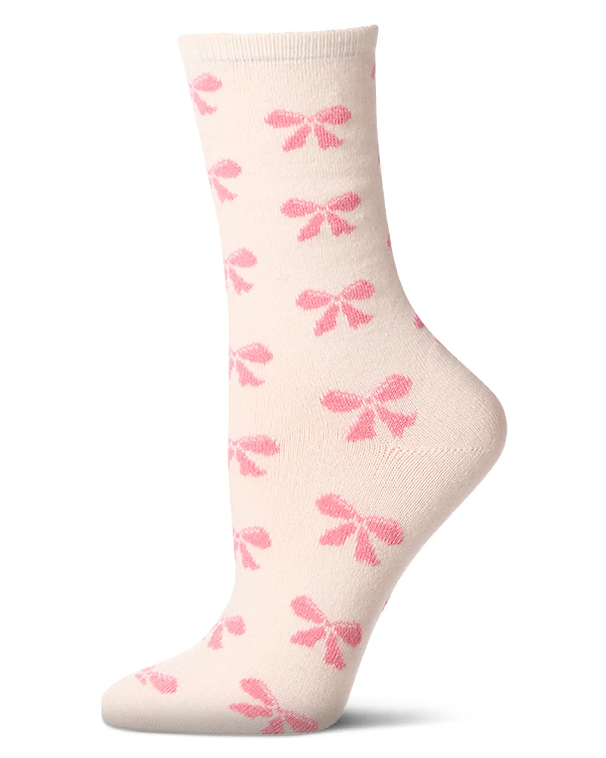 Women's "Bows" Cashmere Blend Crew Sock sold by MeMoi product image thumbnail 2