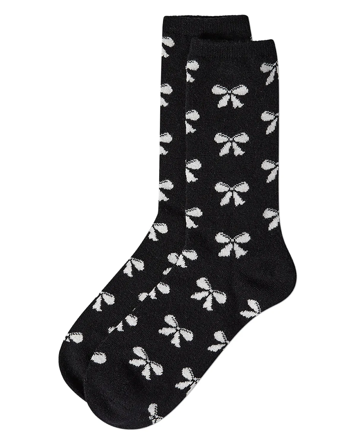 Women's "Bows" Cashmere Blend Crew Sock sold by MeMoi product image thumbnail 5