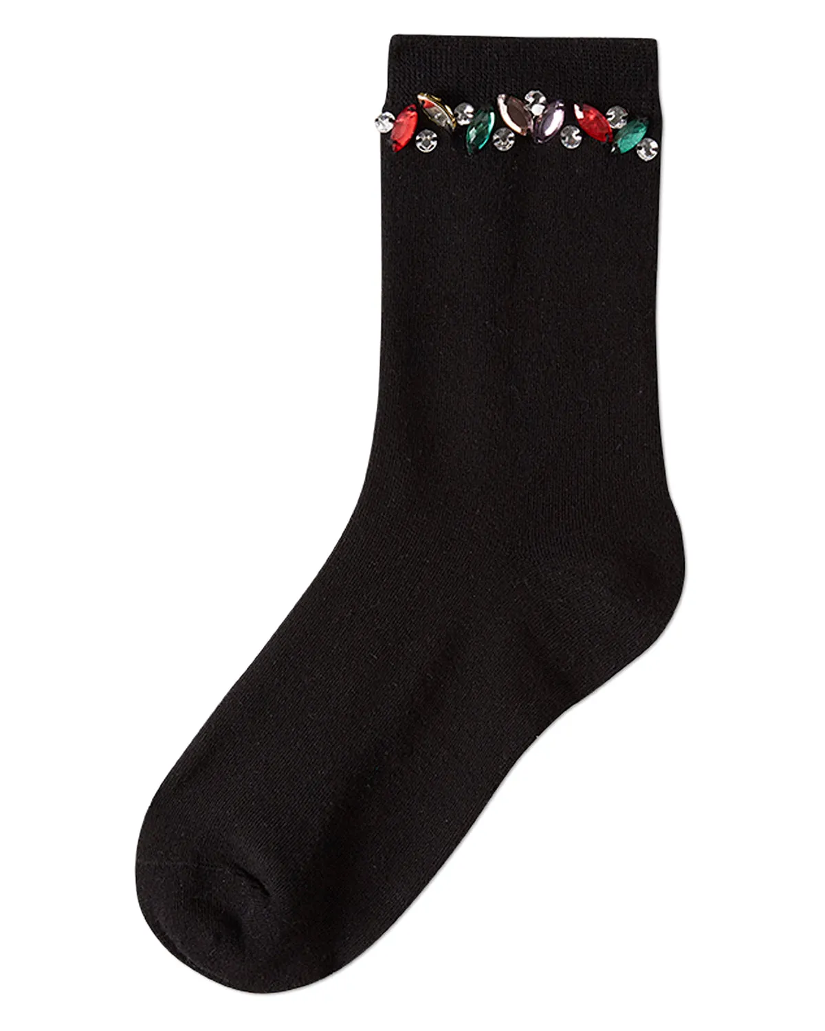 Women's "Tossed Gems" Rayon Blend Fashion Crew Sock sold by MeMoi product image thumbnail 3