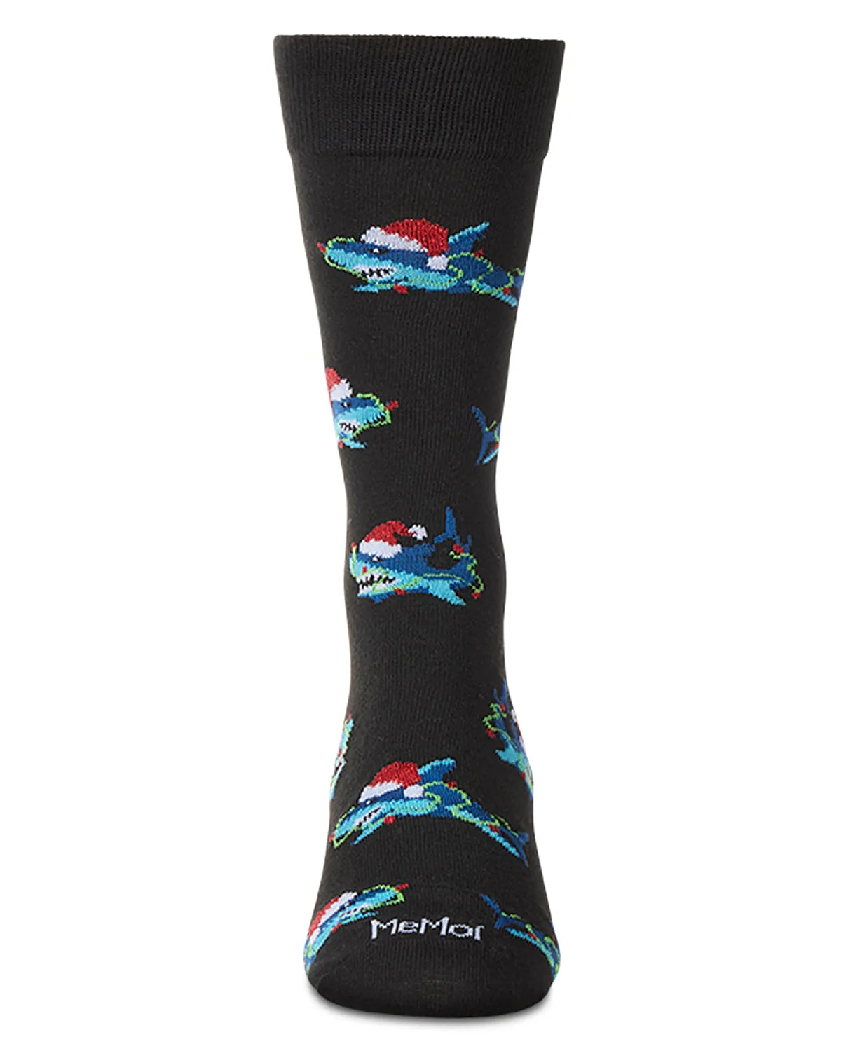Men's "Santa Shark" Christmas Holiday Novelty Crew Sock sold by MeMoi product image thumbnail 2