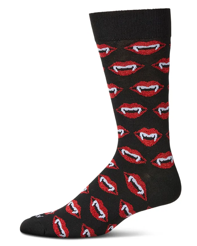 Men's "Vampire Bites" Halloween Holiday Novelty Crew Sock sold by MeMoi