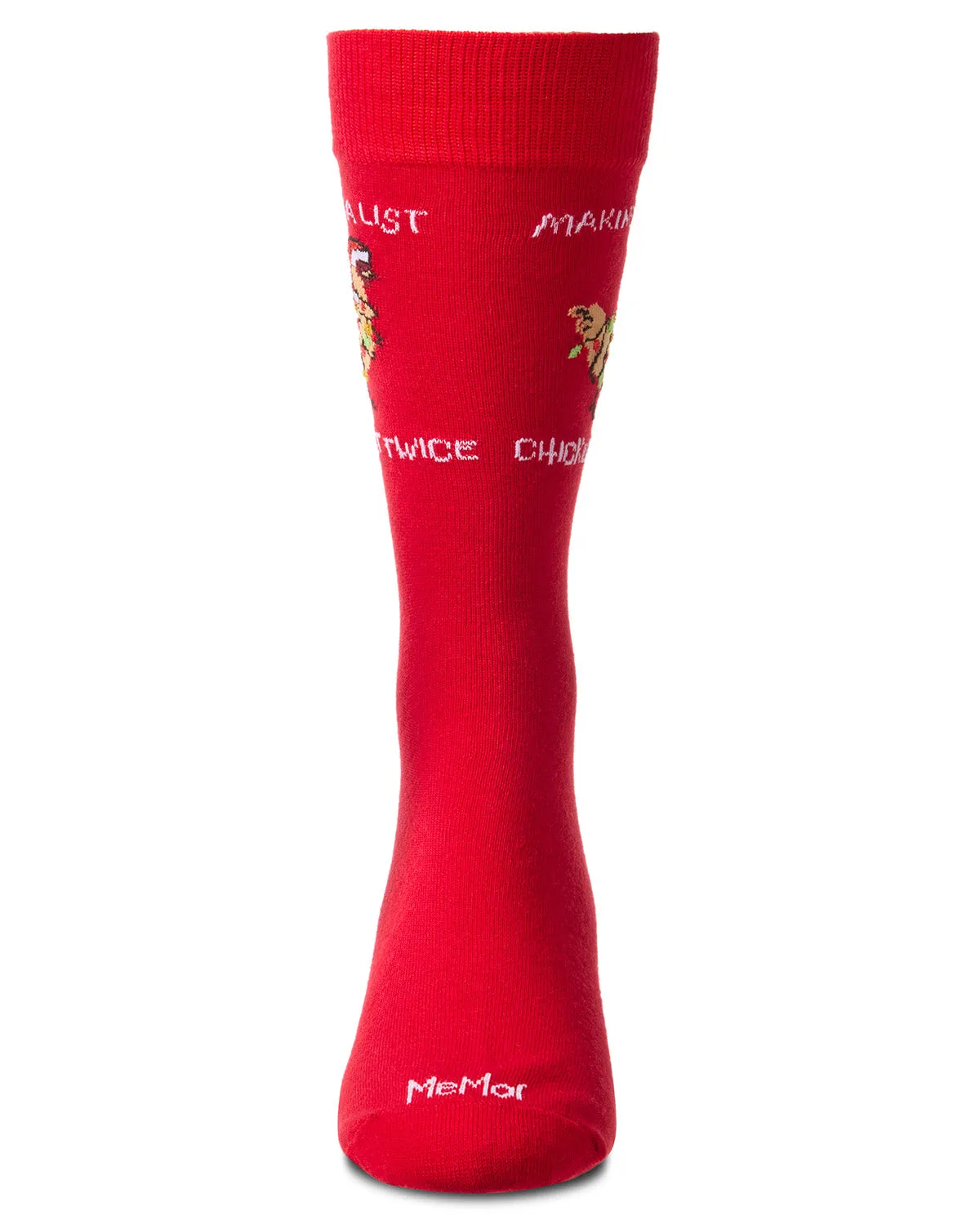 Men's "Chicken It Twice" Christmas Holiday Novelty Crew Socks sold by MeMoi product image thumbnail 2