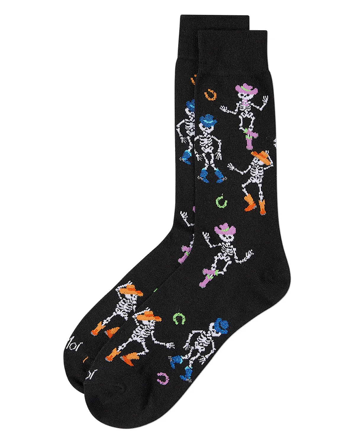 Men's "Howdy Skeletons" Halloween Holiday Novelty Crew Sock sold by MeMoi product image thumbnail 3