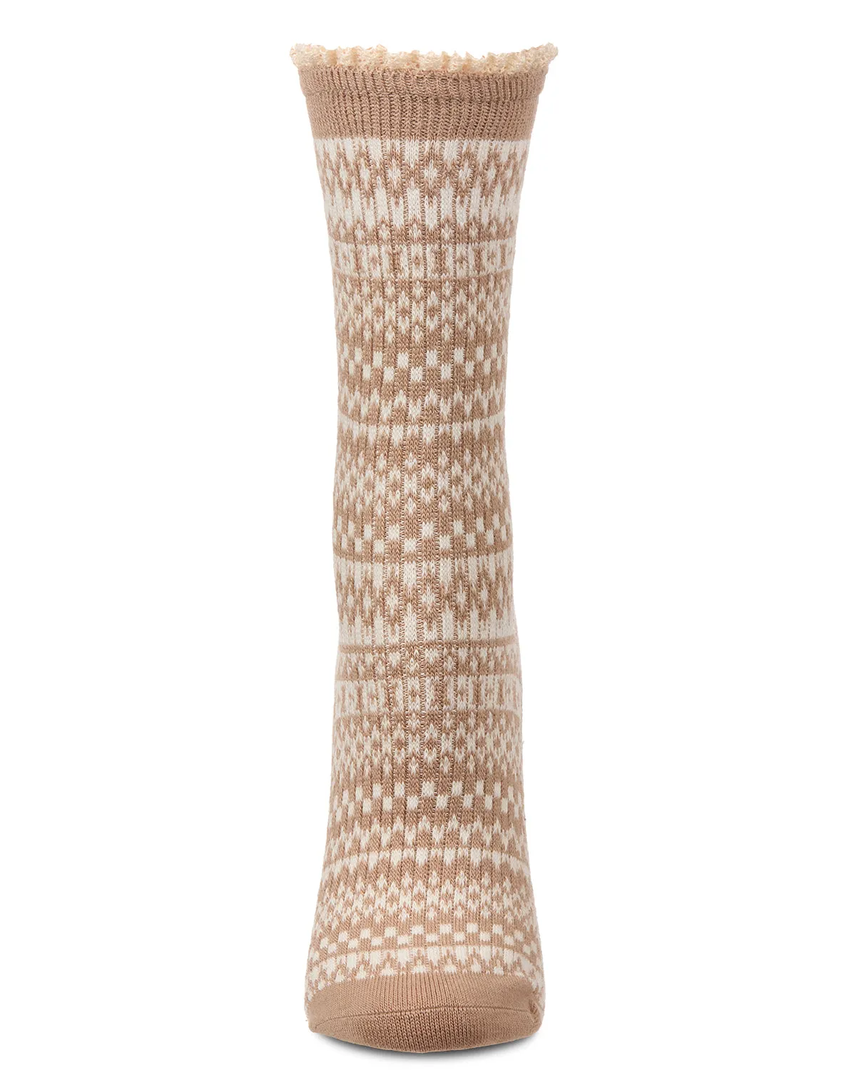 Women's "Pattern Metrics" Cotton Rich Crew Sock sold by MeMoi product image thumbnail 2