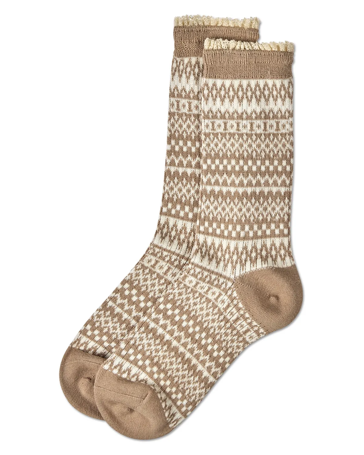 Women's "Pattern Metrics" Cotton Rich Crew Sock sold by MeMoi product image thumbnail 3