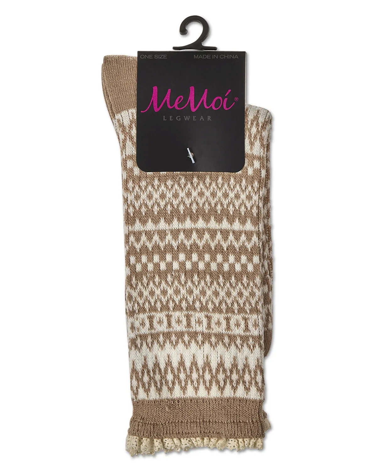 Women's "Pattern Metrics" Cotton Rich Crew Sock sold by MeMoi product image thumbnail 4