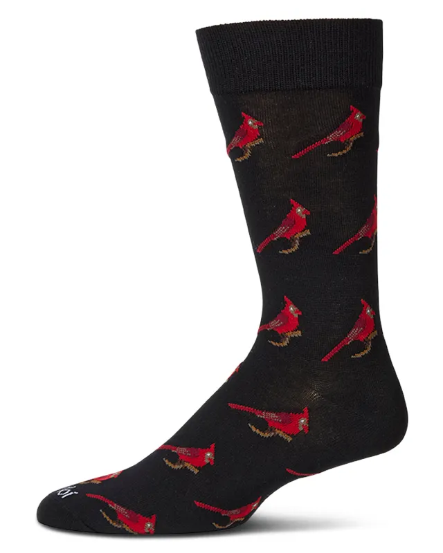Men's Cardinal-Themed Rayon Blend Novelty Crew Sock sold by MeMoi