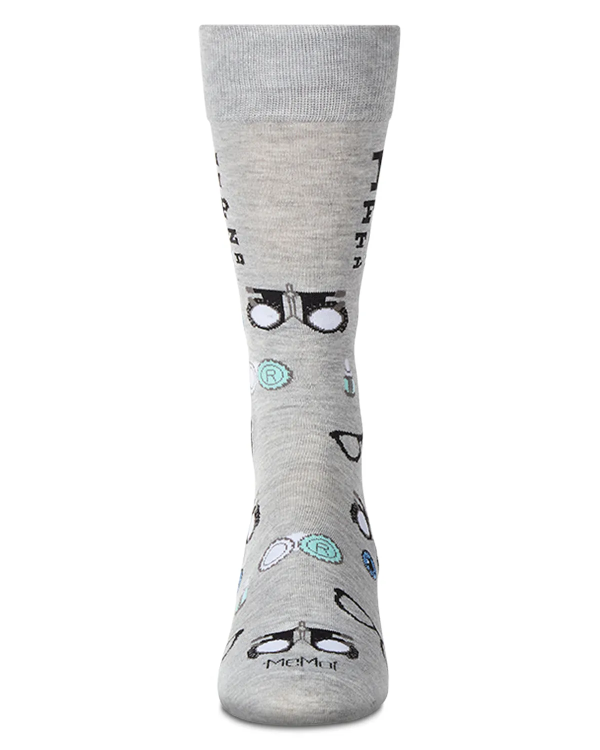 Men's "Eye Exam" Rayon Blend Novelty Crew Sock sold by MeMoi product image thumbnail 2
