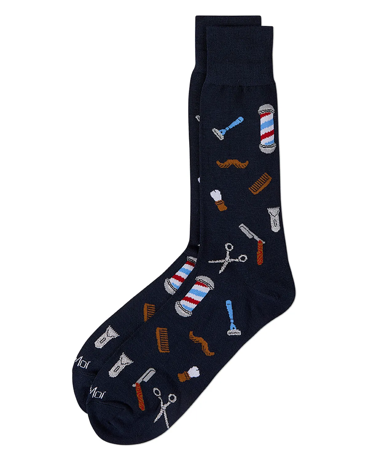 Men's Barber Shop Rayon Blend Novelty Crew Sock sold by MeMoi product image thumbnail 3