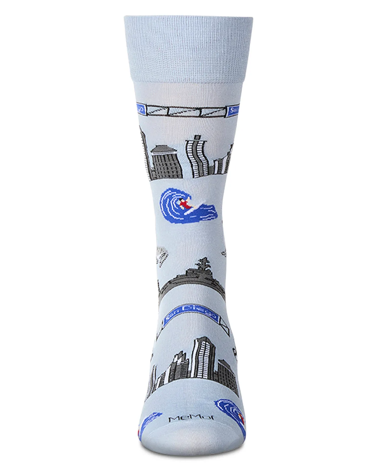 Men's San Diego Themed Rayon Blend Novelty Crew Sock sold by MeMoi product image thumbnail 2