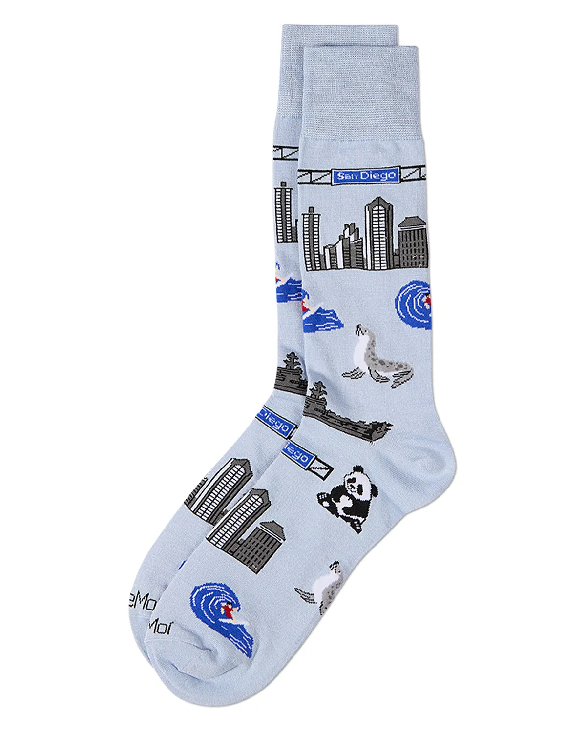 Men's San Diego Themed Rayon Blend Novelty Crew Sock sold by MeMoi product image thumbnail 3