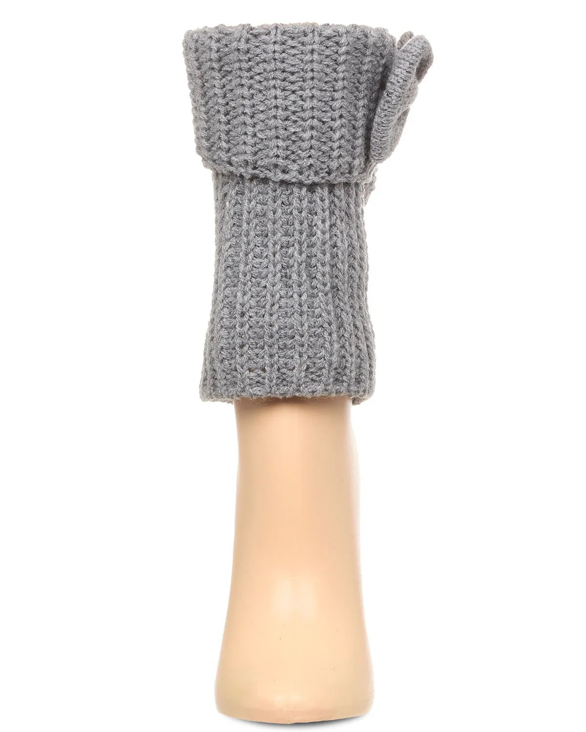 Women's Cozy Ribbed Bow-Trim Deep-Cuff Boot Topper sold by MeMoi product image thumbnail 3