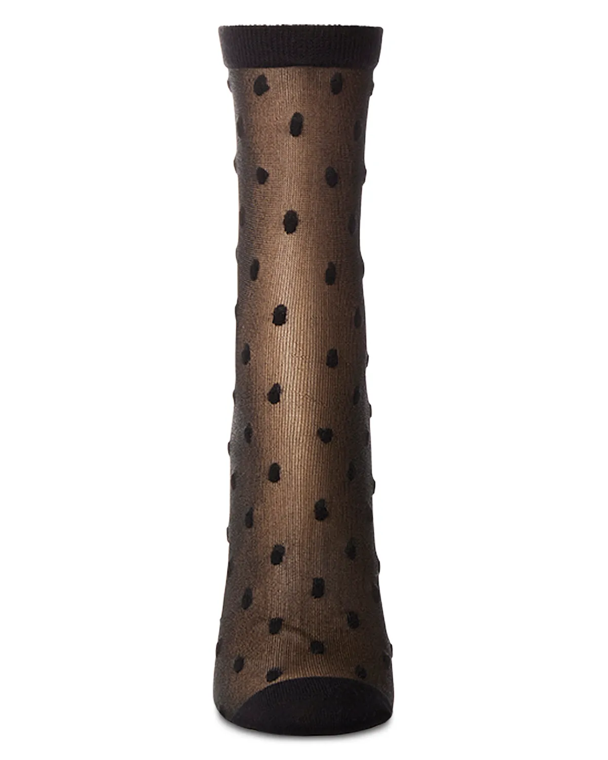 Women's Sheer-All-Over Polka Dot Ankle Sock sold by MeMoi product image thumbnail 3