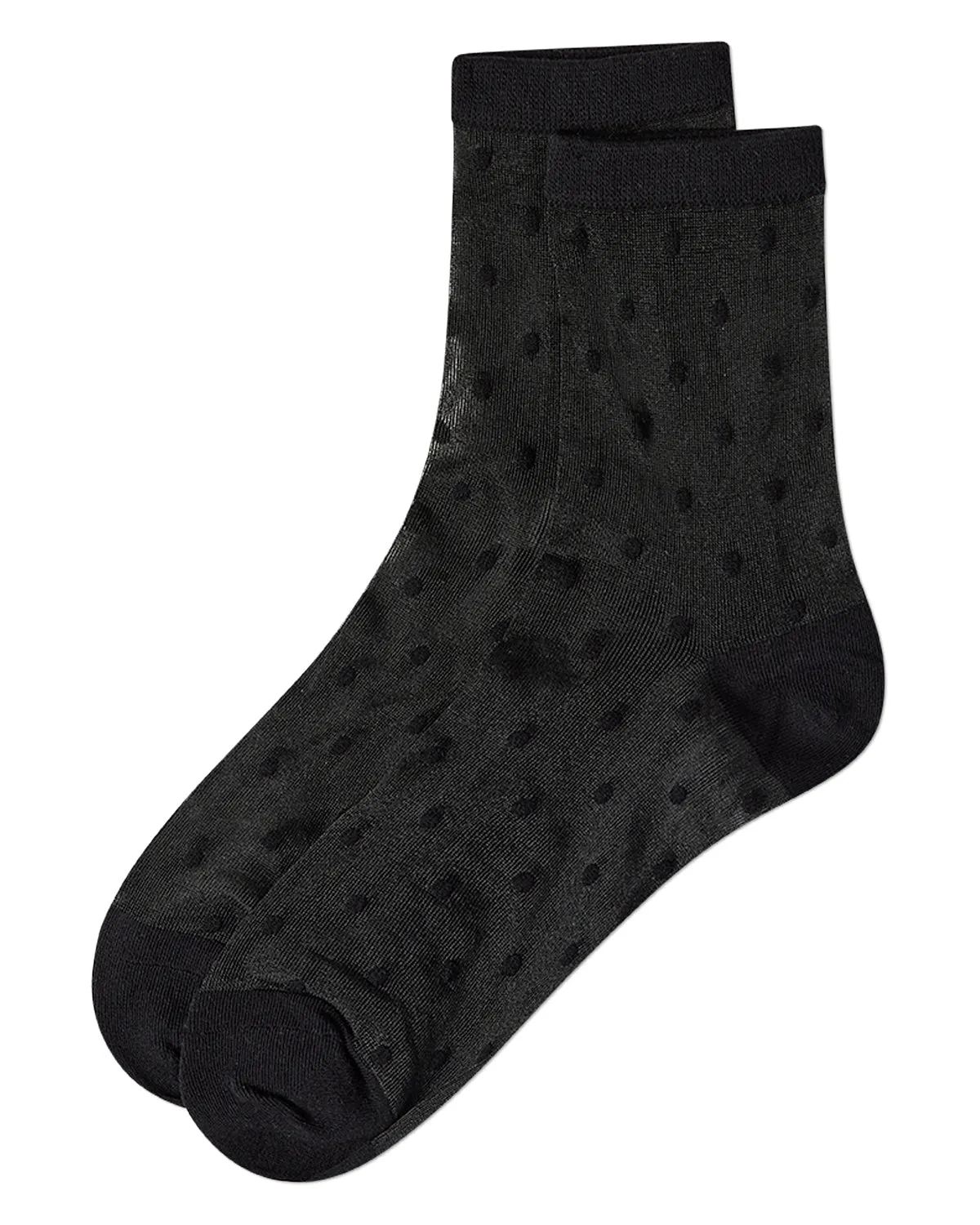 Women's Sheer-All-Over Polka Dot Ankle Sock sold by MeMoi product image thumbnail 5