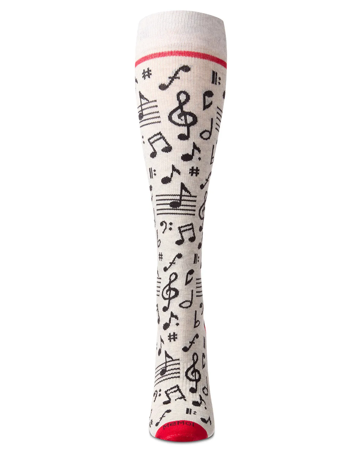 Unisex "Musical Notes" Cotton Blend Moderate Compression Knee Socks sold by MeMoi product image thumbnail 2