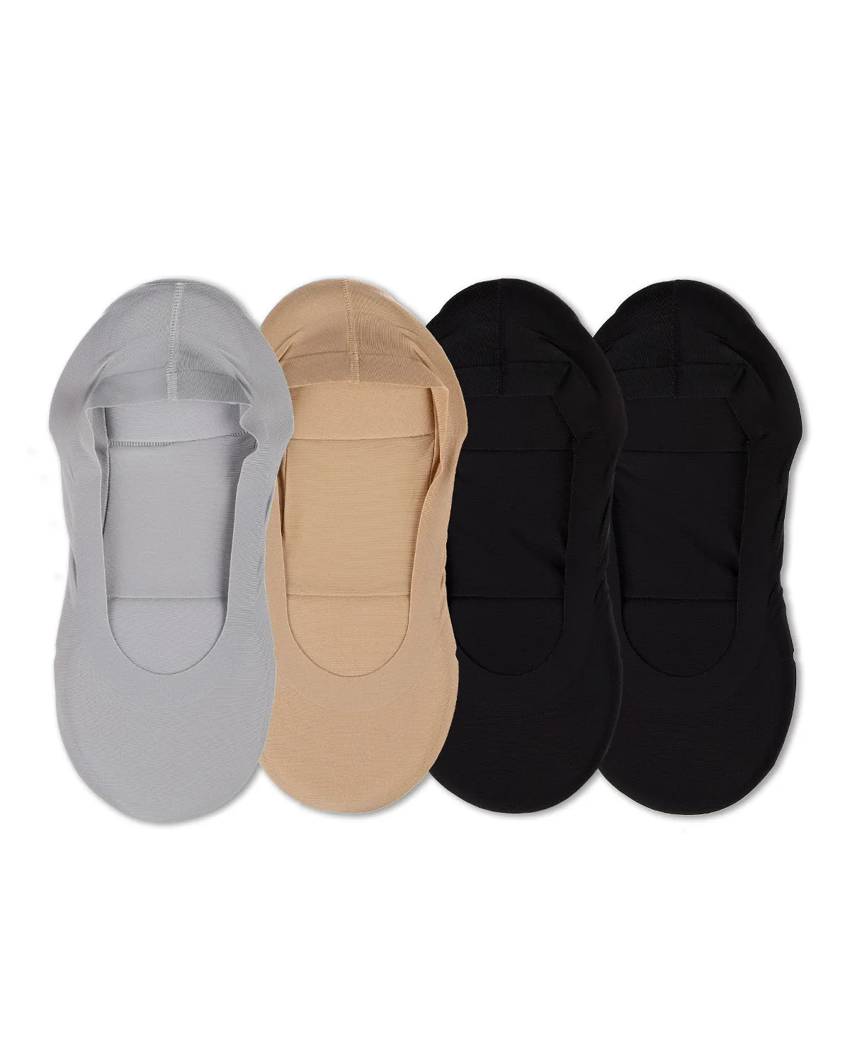 4 Pairs Women's Cushioned Fine Edge No-Show Sock Liner sold by MeMoi product image thumbnail 4
