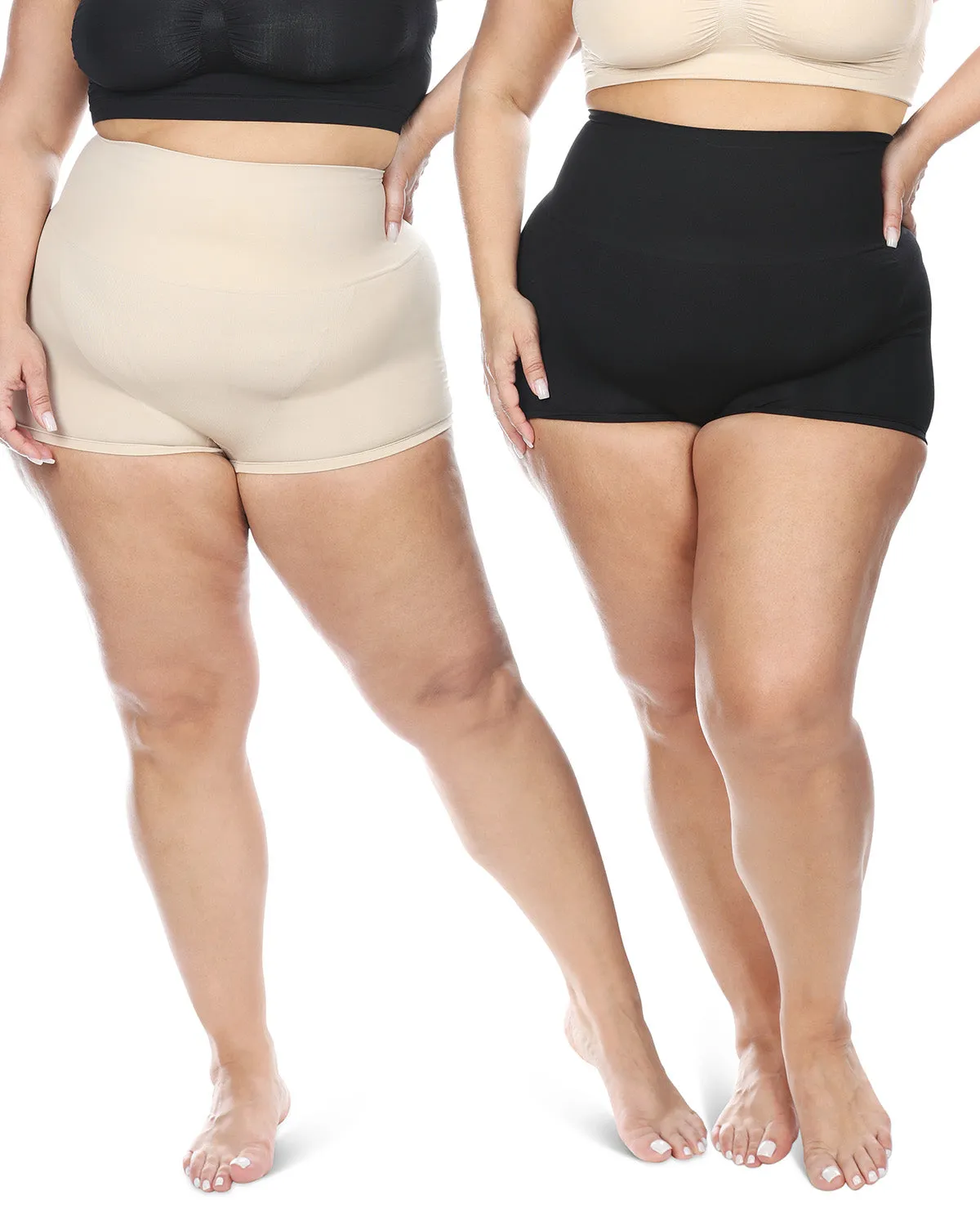 2 Pair Women's High-Waist Boy Short Shaping Briefs sold by MeMoi product image thumbnail 2