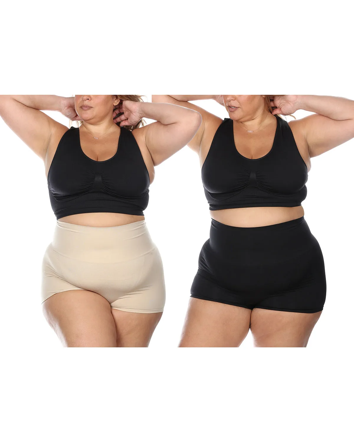 2 Pair Women's High-Waist Boy Short Shaping Briefs sold by MeMoi product image thumbnail 5