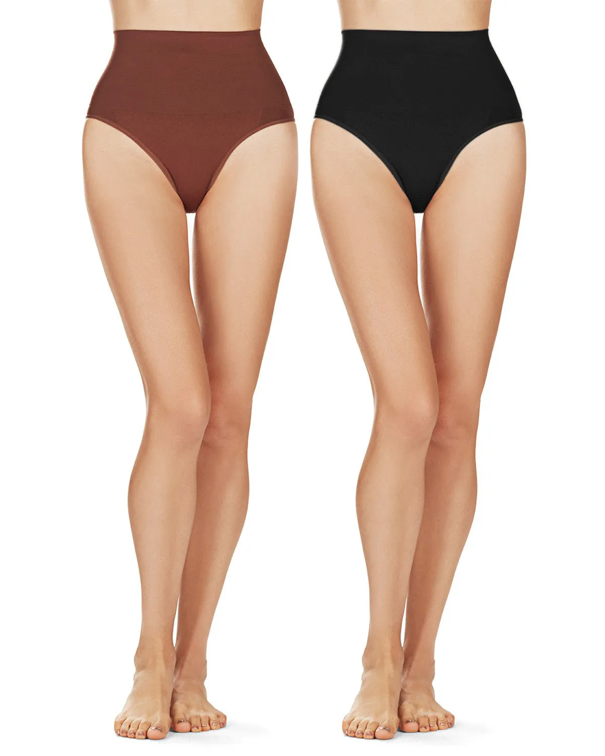 2 Pair Women's Full Coverage High Waisted Shaping Briefs sold by MeMoi product image thumbnail 5
