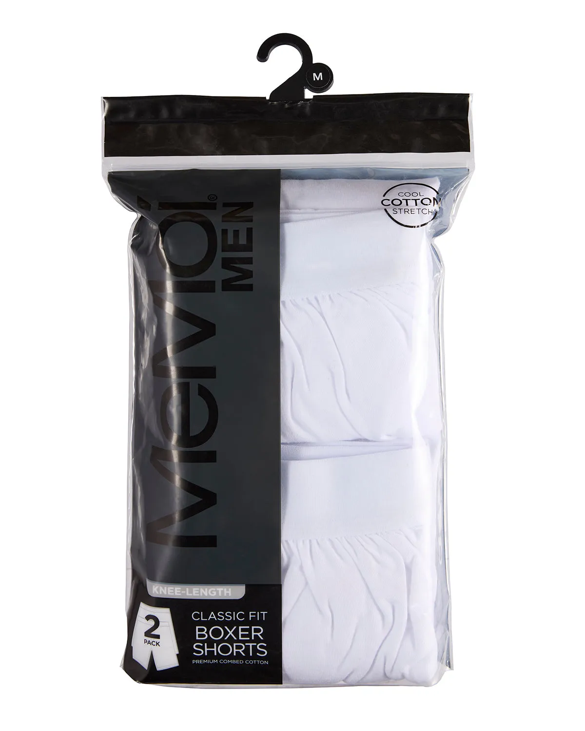 2 Pair Men's Knee-Length Cotton-Rich Knit Boxer Shorts sold by MeMoi product image thumbnail 5