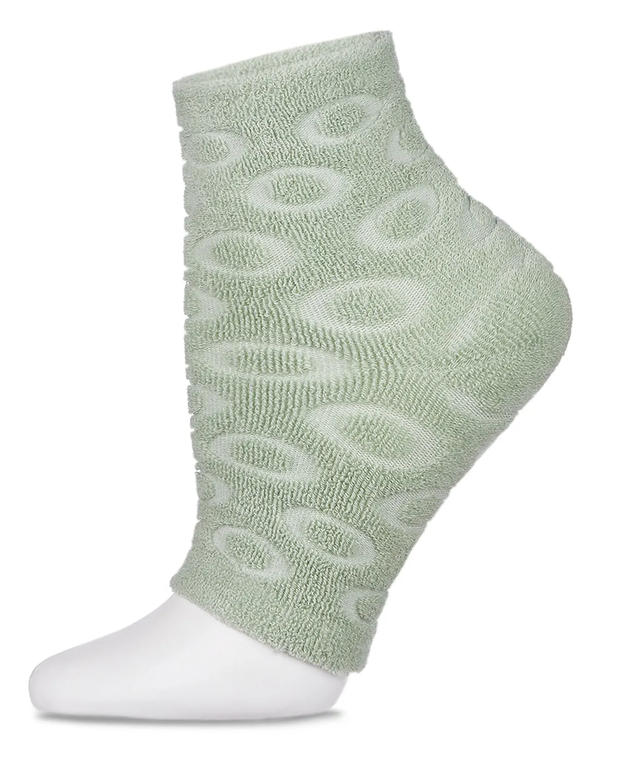 Women's Dot-Patterned Cotton Blend Gel-Lined Mint Scented Pedicure Sock sold by MeMoi product image thumbnail 2