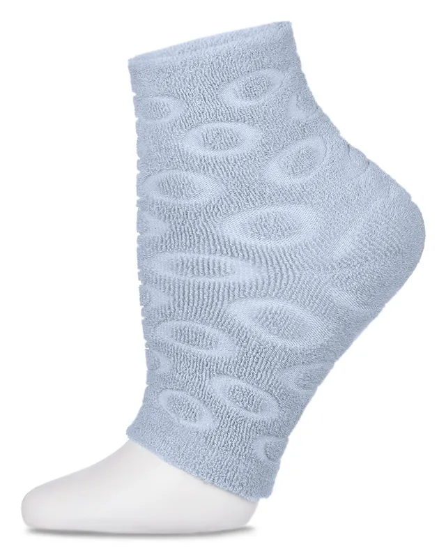 Women's Dot-Patterned Cotton Blend Gel-Lined Mint Scented Pedicure Sock sold by MeMoi