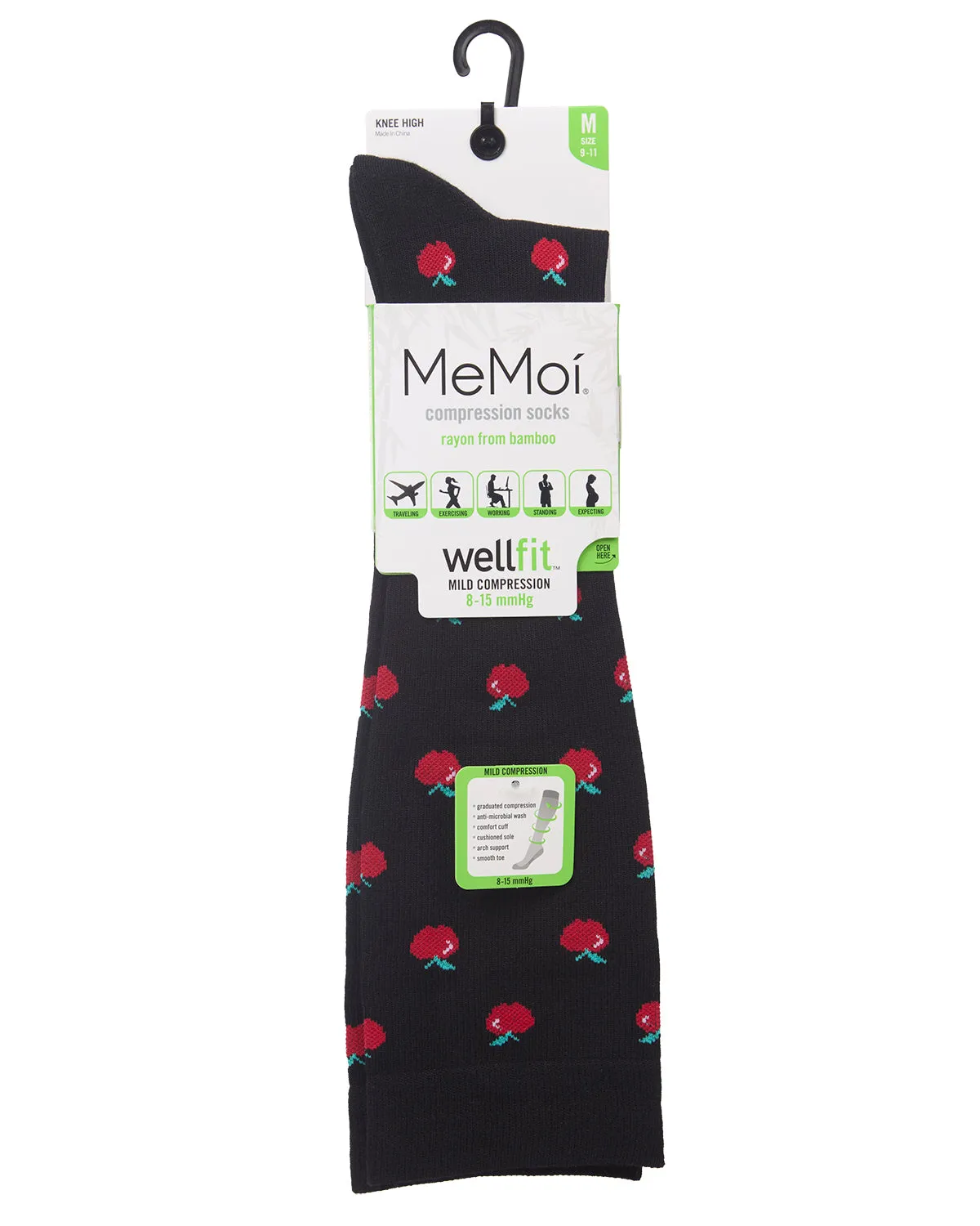 Women's Apples 8-15 mmhm Graduated Bamboo Compression Socks sold by MeMoi product image thumbnail 4