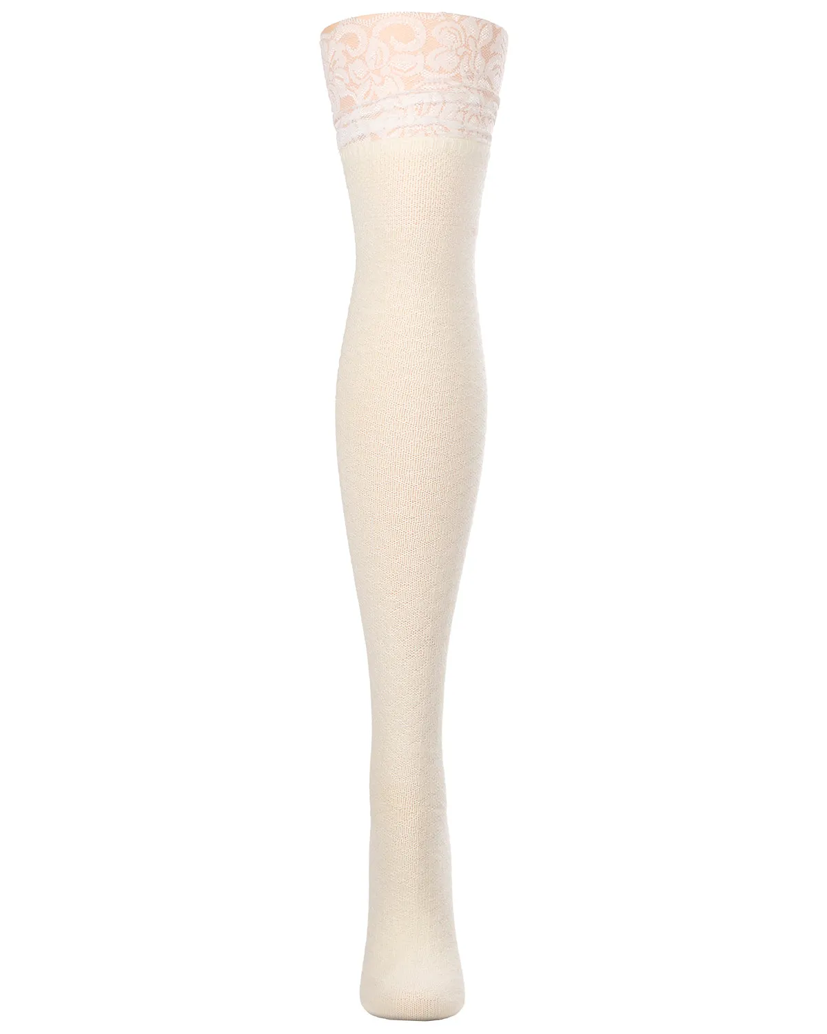 Femme Lace Cotton Blend Over The Knee Sock sold by MeMoi product image thumbnail 2