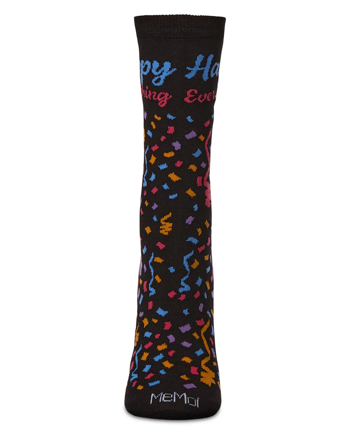 Women's "Happy Everything" Rayon from Bamboo Blend Crew Socks sold by MeMoi product image thumbnail 2