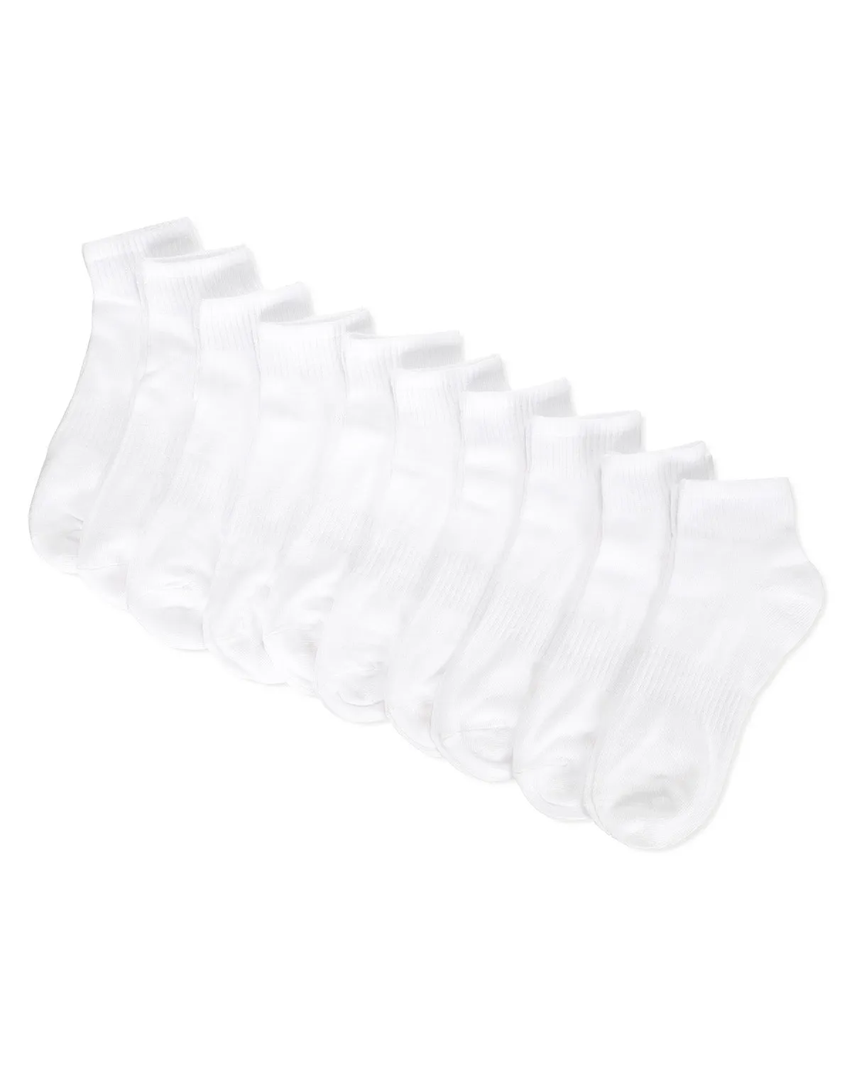 10 Pair Women's Ribbed Solid Color Quarter Socks sold by MeMoi product image thumbnail 2