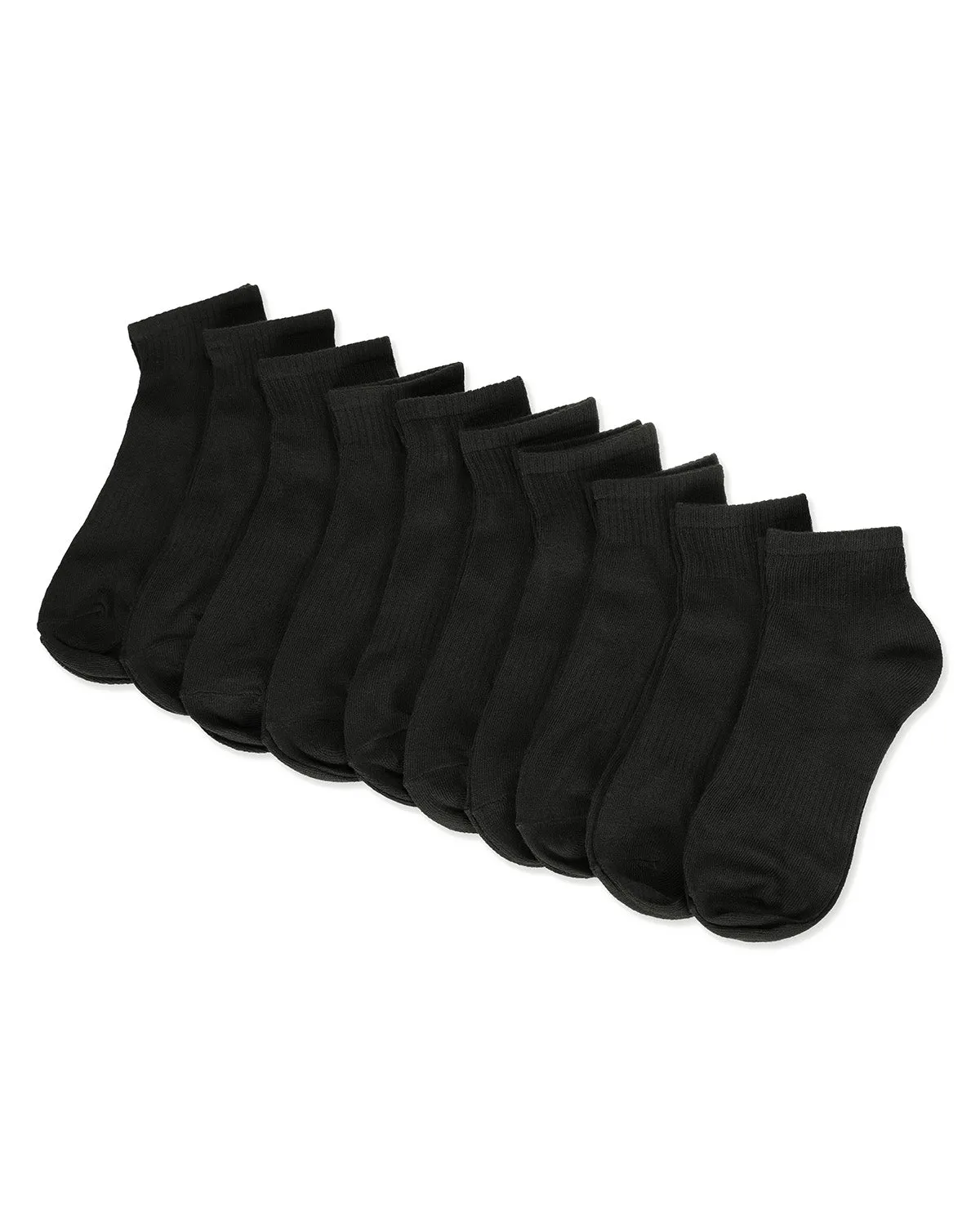 10 Pair Women's Ribbed Solid Color Quarter Socks sold by MeMoi