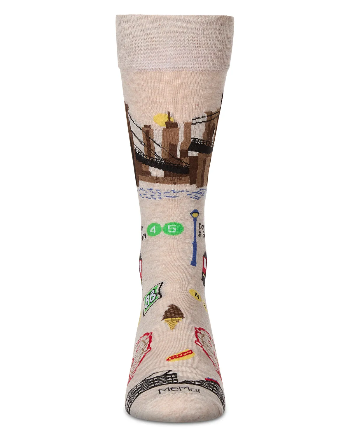 Men's Brooklyn Themed Rayon From Bamboo Crew Sock sold by MeMoi product image thumbnail 2