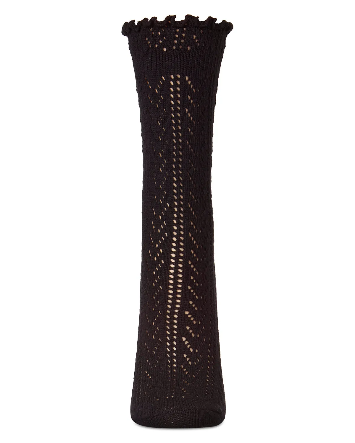 Women's Ruffle Pointelle Crew Socks sold by MeMoi product image thumbnail 4