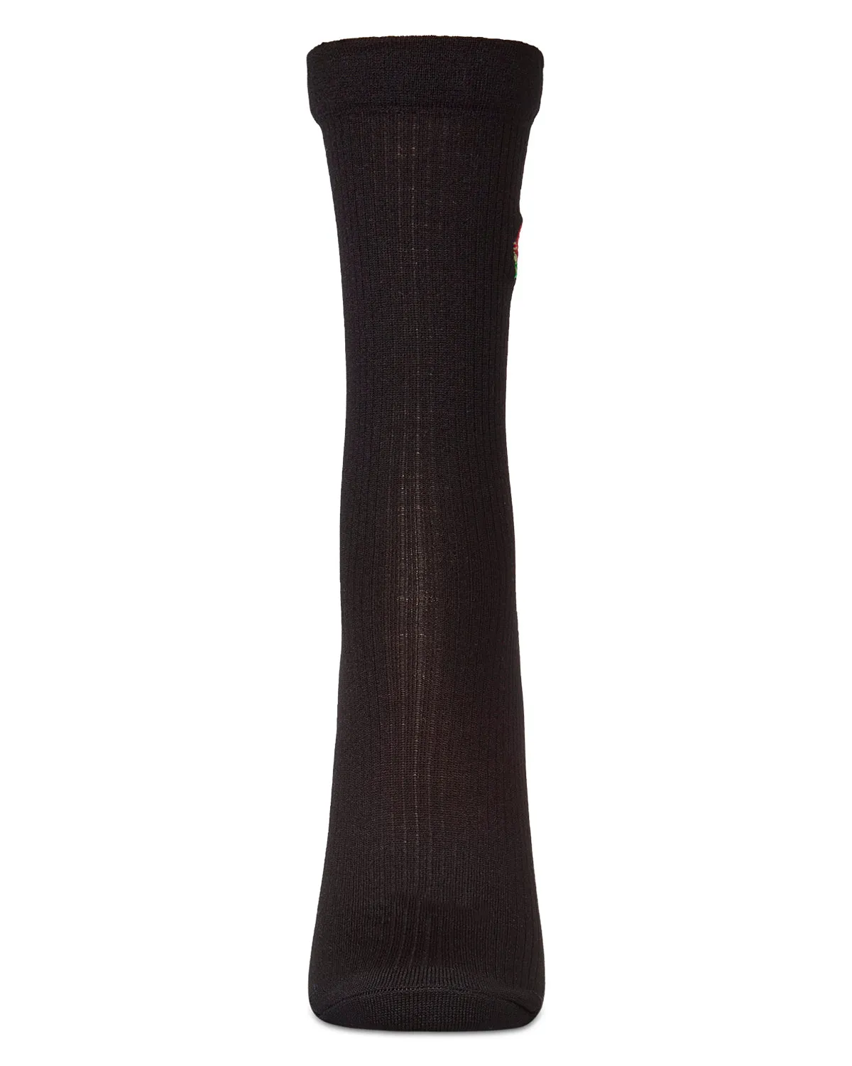 Women's Rose Embroidered Crew Socks sold by MeMoi product image thumbnail 2