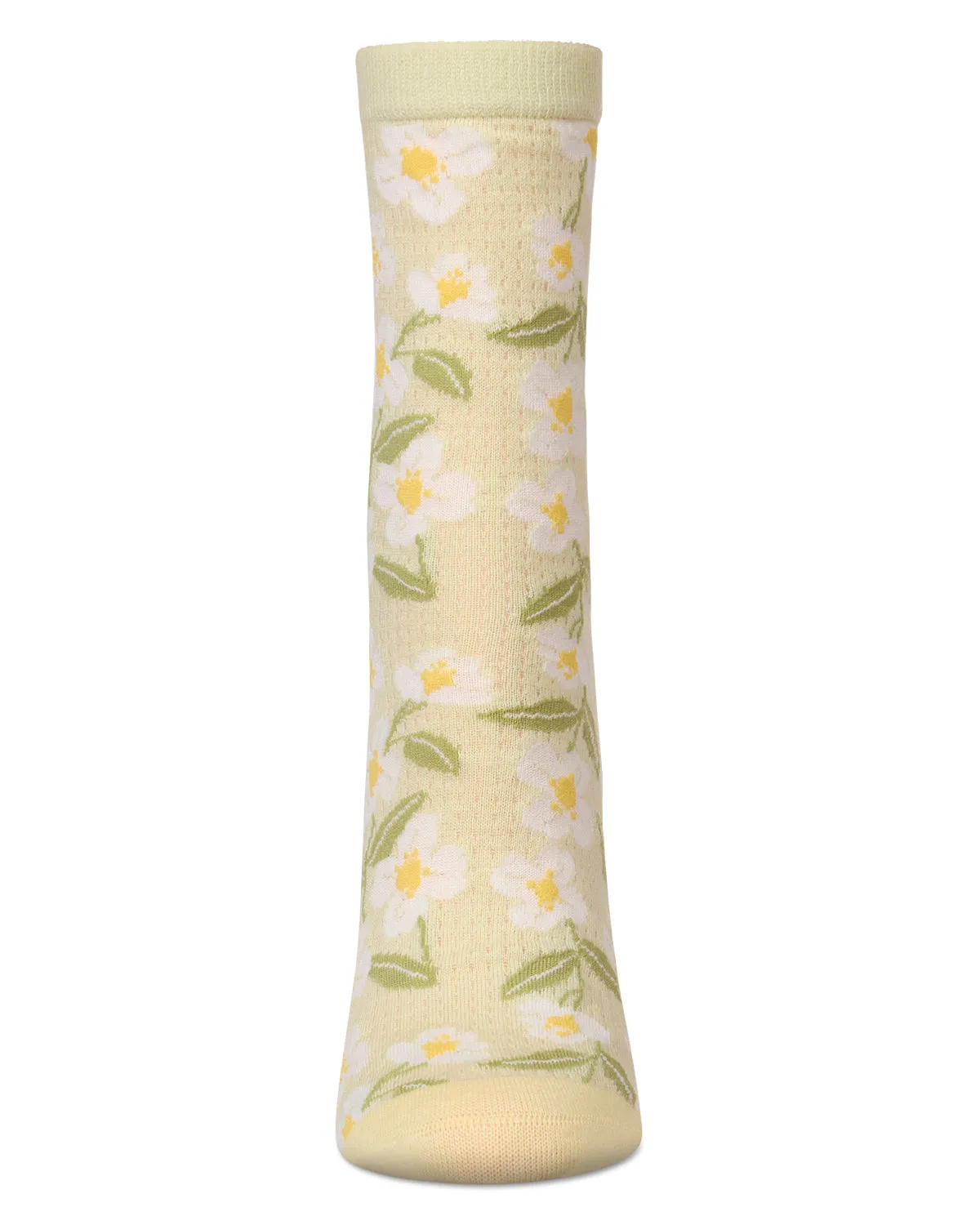 Women's Daisy Pointelle Crew Socks sold by MeMoi product image thumbnail 3