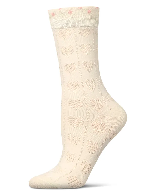 Women's 3D Heart Dimensional Crew Socks sold by MeMoi