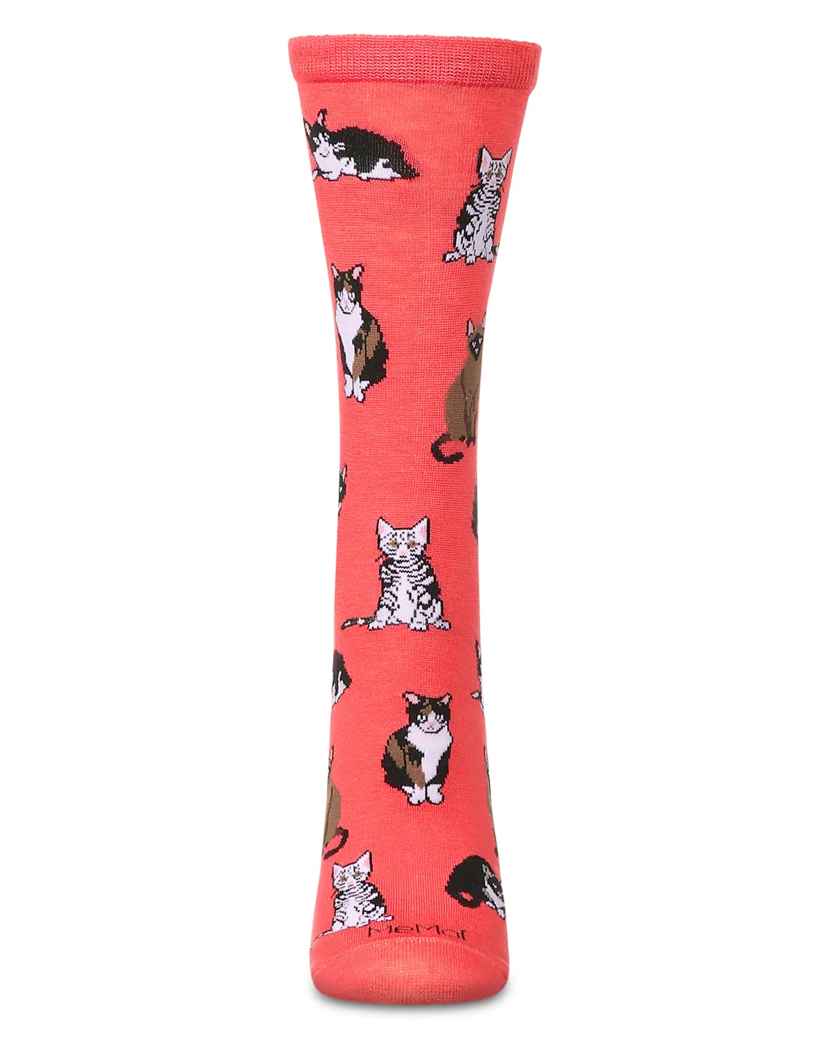 Women's Multi Cat Breed Bamboo Crew Socks sold by MeMoi product image thumbnail 2