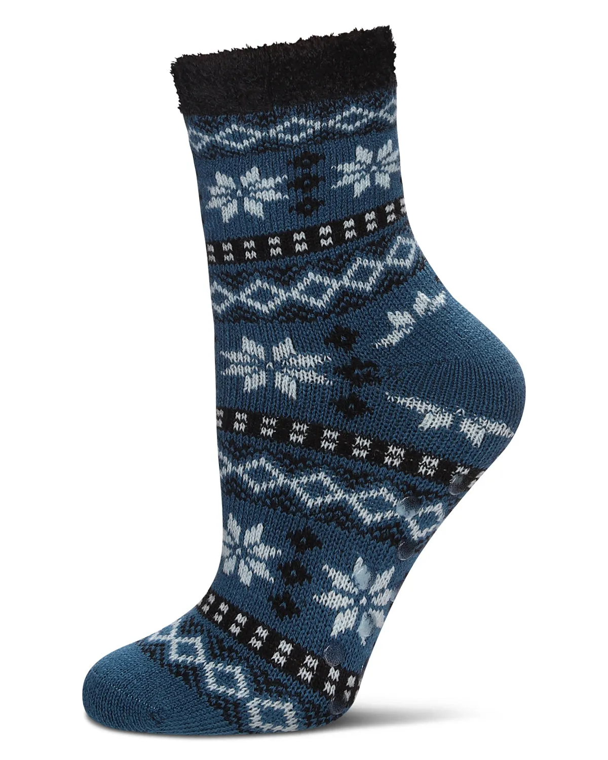 Women's Merry Snowflake Cozy Lined Crew Socks sold by MeMoi