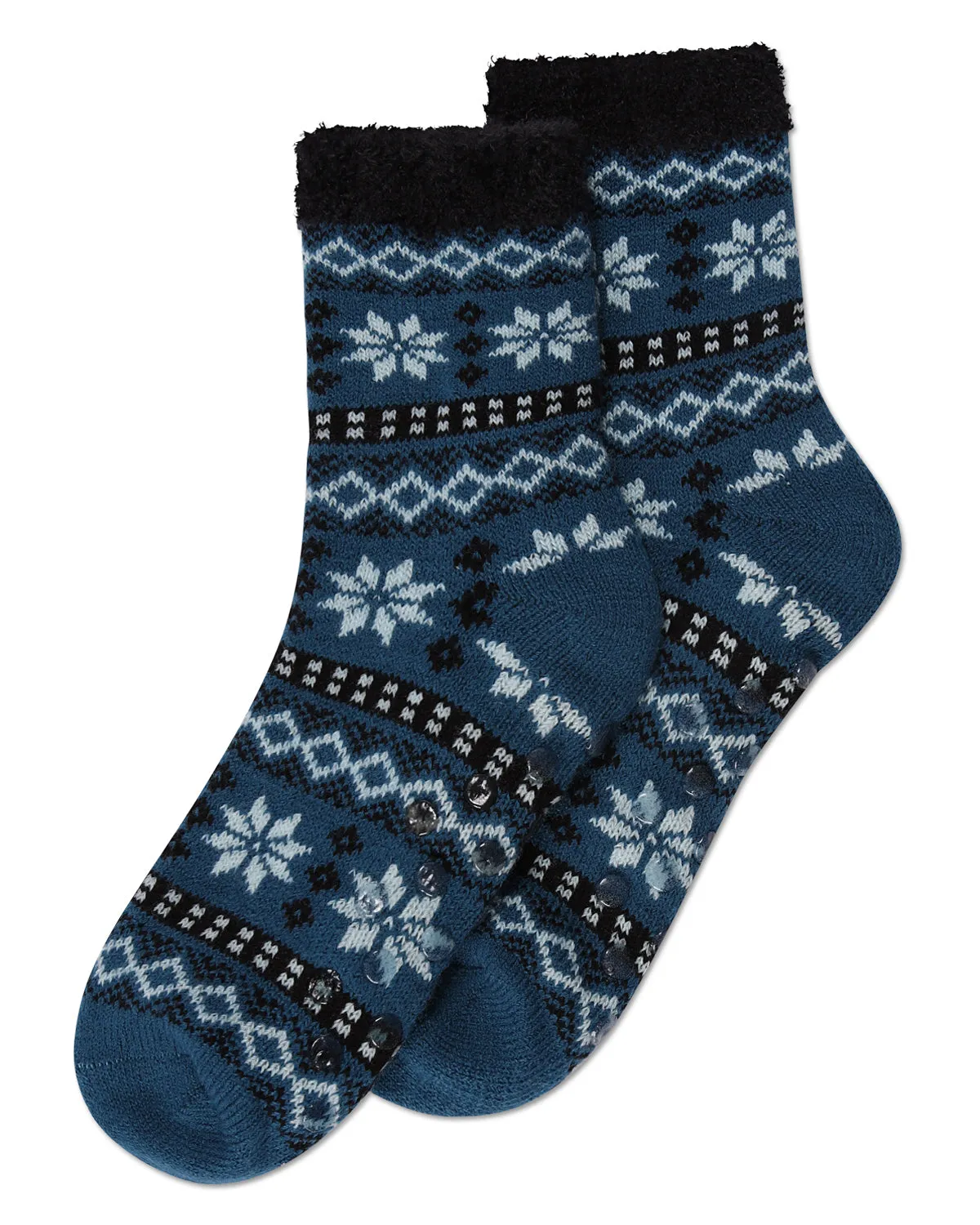 Women's Merry Snowflake Cozy Lined Crew Socks sold by MeMoi product image thumbnail 4