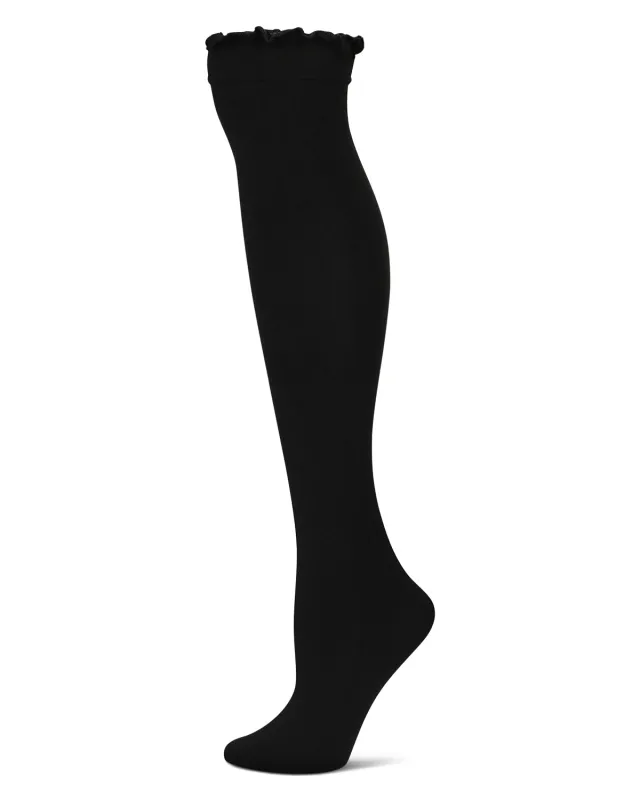 Women's Lace Trim Fleece Over The Knee Socks sold by MeMoi