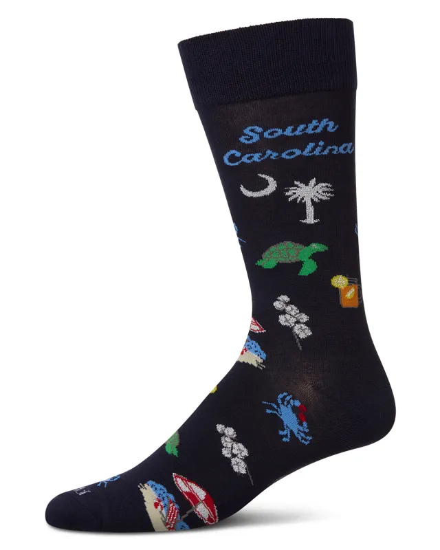 Men's South Carolina Rayon From Bamboo Crew Socks sold by MeMoi