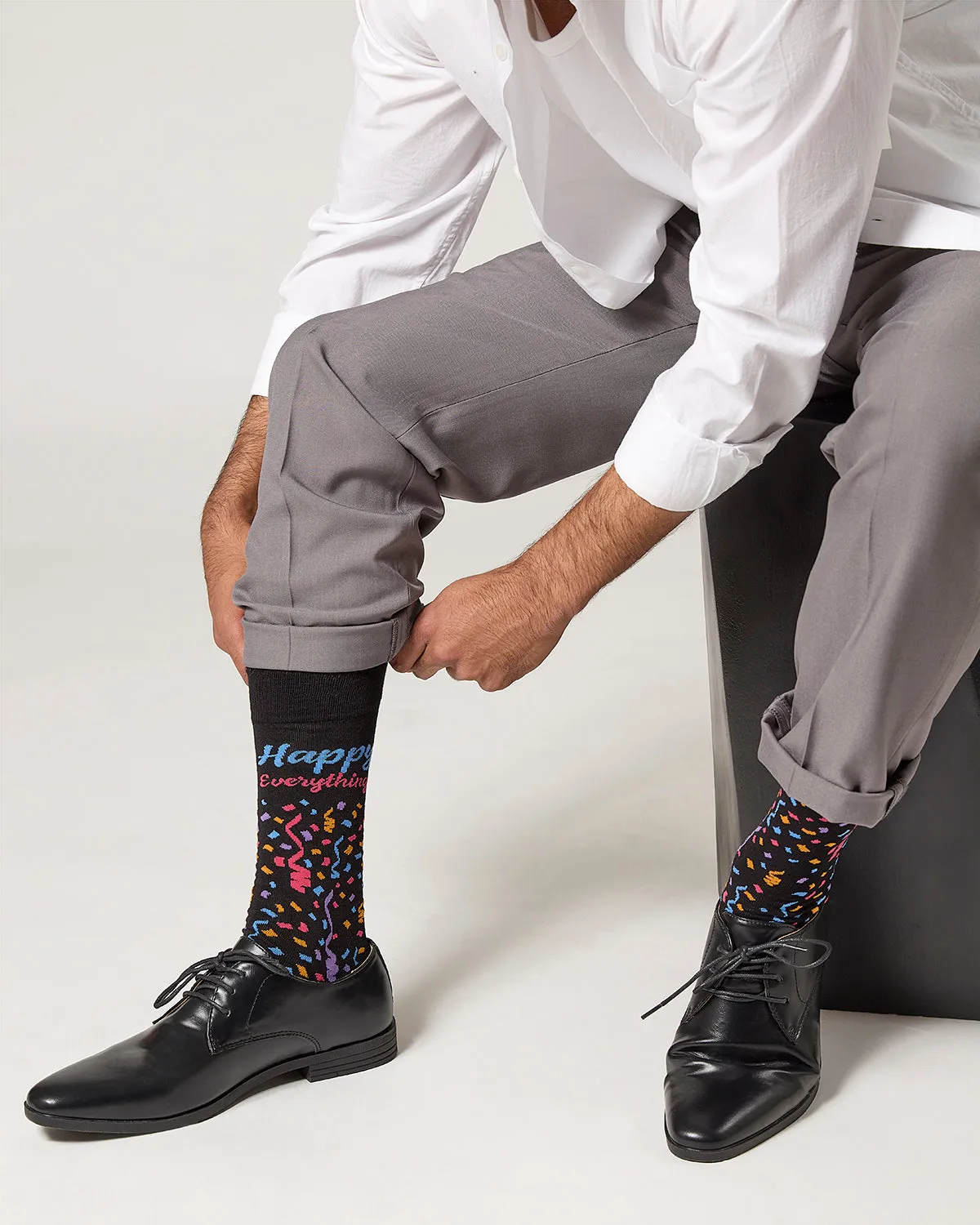 Men's Happy Everything Rayon From Bamboo Crew Socks sold by MeMoi product image thumbnail 4