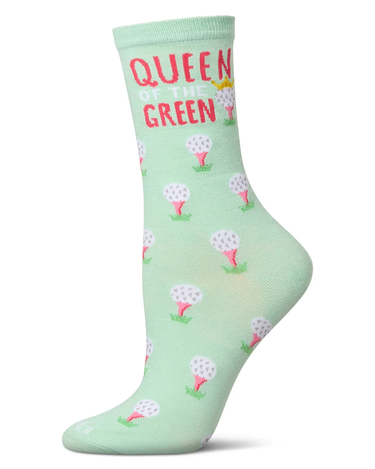 Women's Queen Of The Green Rayon From Bamboo Crew Socks sold by MeMoi