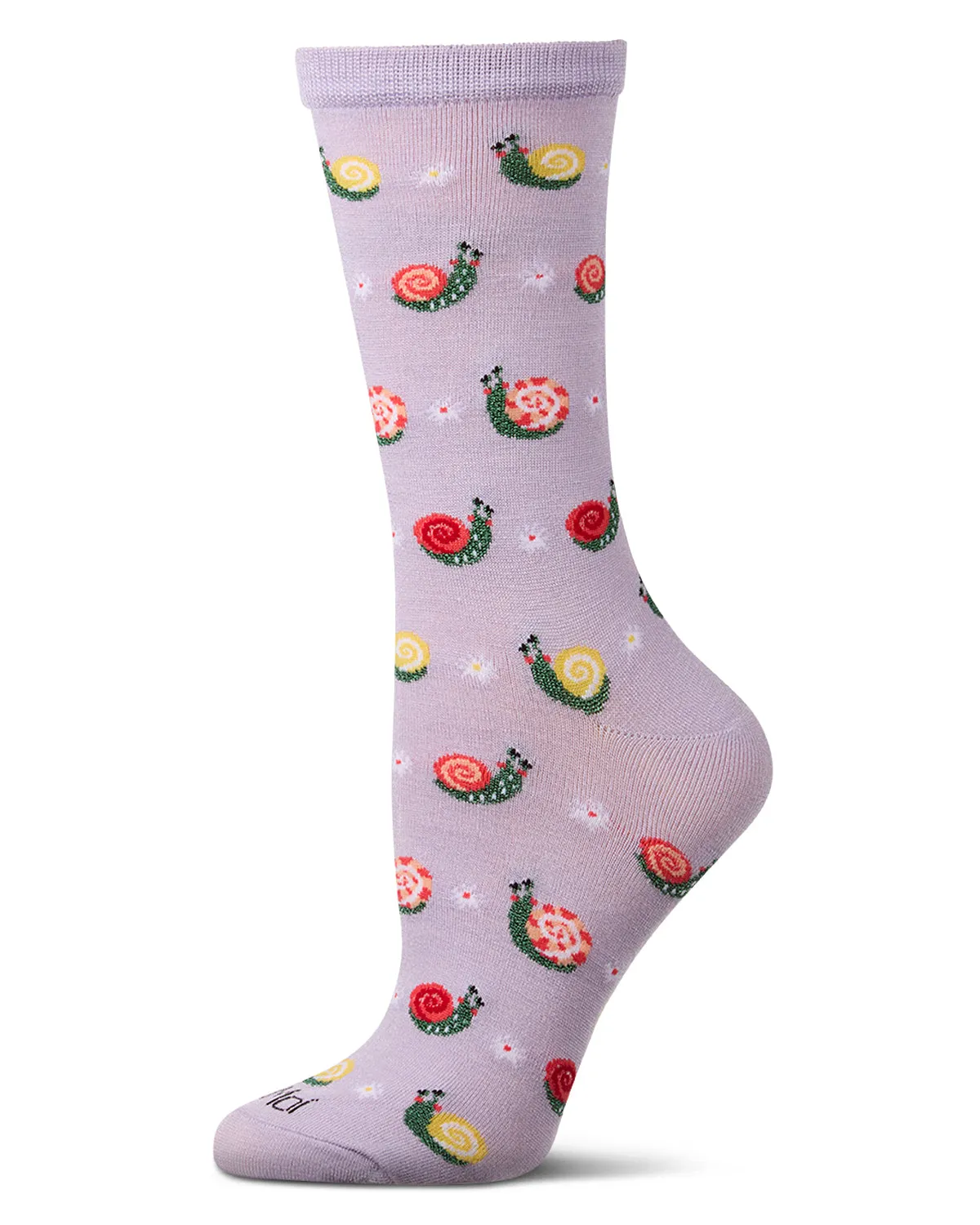 Women's Snails Rayon From Bamboo Crew Socks sold by MeMoi product image thumbnail 2