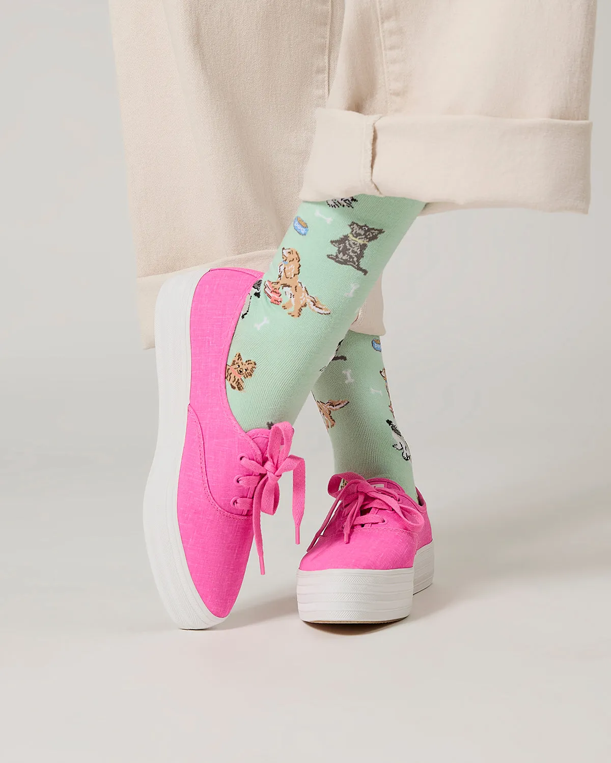 Women's Dogs Rayon From Bamboo Crew Socks sold by MeMoi product image thumbnail 4